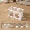 Valla para perros, barrera protectora para interiores, división para perros pequeños y medianos, uso en el hogar, jaula transparente y visible para cachorros