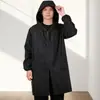 Bata Impermeable con Capucha para Hombres y Mujeres, Ropa de Trabajo Larga, a Prueba de Aceite y Polvo, Delantal de Protección Laboral para Cocina, Ropa Exterior Engrosada y Resistente al Desgaste