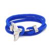 Pulsera Trenzada de Cuerda Estilo Ancla Cola de Ballena Serie Océano Línea Milán para Pareja Pulsera Hecha a Mano para Hombres y Mujeres