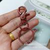 Llavero con pinza de pintura de color, directo de fábrica, hebilla para perro, anillo para libro, anillo de hojas sueltas, juguete, joyería, hebilla colgante