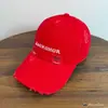 Boné de Baseball Retro Americano Magkongr Bordado com Furos Desgastados, Estilo Emagrecimento Facial, Moda de Rua Unissex