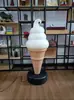 Simulación de modelo de helado caja de luz de exhibición comercial molde de cono de helado adorno letrero grande anuncio de cono de gofre helado falso