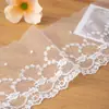 14cm de Ancho Accesorios para Ropa Encaje Bordado de Malla Blanca Decoración de Dobladillo Tela Material para Borde de Cortina Hecho a Mano DIY