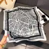 Pañuelo Delgado de Seda de 70 cm con Estampado de Poni, Pañuelo para Mujer, Accesorio para Camisa, Pañuelo para el Cuello, Pañuelo Cuadrado Pequeño, Chal de Alta Gama