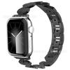 Aplicable a Apple Watch iwatch8 generación correa de metal cepillado en forma de Z ondulada electrochapado al vacío