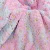 Tela Tie-Dye de Piel de Conejo con Corazones Grandes y Pequeños Estampados en Oro, Tela de Felpa para Bolsos, Juguetes, Camas para Mascotas, Tela Térmica Estampada en Plata, Tela Térmica Estampada en Oro