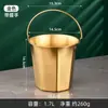 Suministrado directamente por el fabricante: Cubo pequeño octogonal de acero inoxidable 304, cubo para snacks de pollo frito estilo coreano, cubo de hielo para cerveza de bar KTV, personalizable