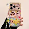 Funda pequeña de jade con patrón de concha de dibujos animados estilo coreano, adecuada para Apple 17 Pro Max, iPhone 16, 15, linda 14