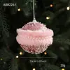 Nuevas Pestañas de Bola de Espuma de Peluche Rosa Bola de Navidad Adornos Colgantes para Árbol de Navidad Decoración de Ambiente Accesorios DIY