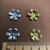Flor de Seis Pétalas Oca Dourada e Prateada Adorno de Cabeça Nupcial Patch Leque de Casamento Acessórios Galvanoplastia Acessórios de Joalheria DIY Acessórios de Cabelo