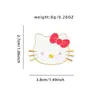 Broche Hello Kitty Dibujo Animado Lindo Gato Caddy Estuche para Lápices Decoración Accesorios para Bolsas Insignia de Metal Zinc Esmalte