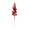 Decorações de Natal 15 Peças de Cachos de Frutas Artificiais com Glitter Dourado, Vermelho e Prata Acessórios DIY para Árvore de Natal Frutas Vermelhas Decorativas