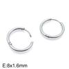 Brincos Redondos Banhados a Ouro 18K Transfronteiriços Design Nicho Versátil Aço Inoxidável 304 Brincos de Argola para Homens e Mulheres