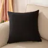 Fronha personalizada lisa e fresca de linho sintético, capa de almofada para sofá, fronha resistente ao desgaste para sala de estar e cabeceira de cama atacado