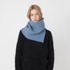Traje de Outono e Inverno Estilo Coreano com Senso de Atmosfera, Cachecol de Tricô de Inverno em Camadas com Fenda, Gola Alta Quente, Cachecol Protetor de Pescoço à Prova de Vento para Mulheres