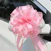 Decoração de Natal Transfronteiriça 6,4cm Tamanho Grande Flor Puxada à Mão Arranjo de Casamento Decoração de Carro de Casamento Bola de Flores Fita