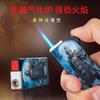Black Myth Wukong Estilo Chino Carcasa de Hierro Metal Windproof Recargable Encendedor Personalizado con Código QR Publicitario Regalo Empresarial