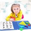 Rompecabezas Tangram Magnético para Niños y Estudiantes de Primaria, Rompecabezas Colorido de Primer Grado, Juguete de Madera, Rompecabezas de Educación Temprana para Jardín de Infantes