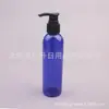 Frasco de Loção Azul com Bomba de Pressão e Ombro Arredondado 180ml Frasco Dispensador de Gel de Banho com Bomba Espiral Frasco para Shampoo de Animal de Estimação com Bico de Pato