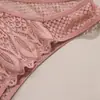 Calcinha feminina de cintura baixa que cobre metade do quadril, estilo europeu e americano, calcinha de renda oca sexy personalizada, renda francesa transparente