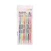 Plumón fluorescente de doble punta pluma transparente estilo simple oficina aprendizaje pintura 6 bolsas al por mayor en stock