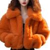Estilo Socialité Naranja Lana de Cordero Polar Abrigo Esponjoso Estilo Coreano Estilo Perezoso Grueso para Mujer Nuevo 2026 Modelo Más Vendido Otoño e Invierno