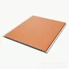 Painéis de teto simples de PVC para decoração de casa, atacado de fábrica, painéis de teto de autoinstalação com imitação de madeira