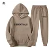 Conjunto popular de sudadera con capucha estilo americano con estampado de letras, casual y versátil, marca de moda, sudadera y pantalones de chándal de corte holgado, unisex