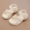 Sandalias casuales para niñas estilo hada verano nueva moda versátiles perla infantiles elegantes antideslizantes de velcro