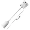 E27 Manguera Portalámparas Universal Soporte para Lámpara de Pared Manguera de 360 Grados E27 Giratorio Enchufe Universal Atornillable