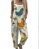Pantalones de tirantes casuales de verano con estampado floral digital 3D para mujer, transfronterizos de Amazon Europa y América
