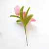 Flor Artificial Vara Torcida Produto Acabado Tulipa Simulada Presente de Feriado Flor Falsa Dia do Professor Atacado