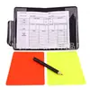 Set de Árbitro de Fútbol con Tarjetas Rojas y Amarillas, Silbato Metálico para Árbitro, Bandera de Juez de Línea, Kit de Herramientas para Árbitros para Entrenadores y Partidos