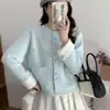 Nuevo Suéter de Punto Suelto Suave Estilo Transfronterizo Suave para Primavera y Otoño, Elegante Abrigo Suéter de Tweed con Piel Sintética de Visón