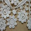 Seda de leche soluble en agua, hilo de algodón, poliéster y cortinas de bordado ligero, accesorios de ropa, código de barras, flor de durazno, flor hueca