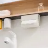 Caixa de Armazenamento de Armário com Espelho para Toalhas de Rosto, Caixa de Lenços de Papel de Algodão Montada na Parede do Banheiro, Rack de Armazenamento para Banheiro, Magnético Destacável