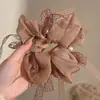 Otoño Invierno Estilo Coreano Cuadros Lazo para el Pelo de Intestino Grande Mujer 2026 Nuevo Gama Alta Súper Grande Cuerda para Moño Flor en la Cabeza Accesorios para el Cabello