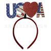 Haochuan 474 Diadema Nueva Brillante del Día de la Independencia Americana para Fiesta Navideña Diadema para Niños Diadema de Plástico Respetuosa con el Medio Ambiente