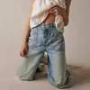 Jeans de Herramienta Rectos Lavados No Elásticos Estilo Retro Americano para Mujer Otoño Nuevo Calle Comercio Exterior Pierna Ancha Vaqueros Pantalones para Mujer