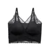 Sujetador tipo camisola de encaje estilo francés para mujer, sin varillas, copa fija, realza y soporta los senos laterales, previene la flacidez, hermoso sujetador tipo chaleco en la espalda