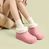 Botas de lluvia de moda transfronterizas para mujer con plantilla elevadora de altura, zapatos impermeables, terciopelo fijo, cálidos de invierno, zapatos para el agua, antideslizantes, zapatos de cocina