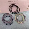 100 Gomas para el Cabello en Caja, Cuerda Sencilla para el Cabello para Mujeres, Anillo Fino para el Cabello Estilo Coreano, Cuerda Elegante Sin Marca para el Cabello de Niña