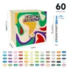 Conjunto de Marcadores Acrílicos Líquidos Diretos com Ponta Macia e Grande Gama de Cores para Desenho Artístico de Estudantes, Camadas de Cores, Diário e Grafite