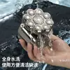Barbeador Elétrico de Nove Lâminas com Lâminas Flutuantes Laváveis, Barbeador Multifuncional para Cabeça Raspada, Ferramenta Mágica para Raspar Cabeças Raspadas