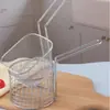 Cesta de Fritura de Acero Inoxidable Comercial Celebridad de Internet Papas Fritas Pollo Frito Snacks Cocina Hogareña Cuadrada Redonda de Alambre Cesta de Fritura