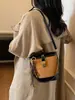 Bolso Pequeño Retro Maillard para Mujer 2026 Nuevo Bolso de Hombro Tipo Cubo Acolchado de Gama Alta Bolso Cruzado