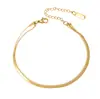 Pulseira de Aço Inoxidável com Lâmina Amazon Leve de Luxo, Camada Dupla Simples com Contas Onduladas de Aço Titânio, Elementos Geométricos Personalizados Modernos