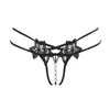 Tanga Sexy de Talla Grande Ropa Interior Transparente Tentación Perla Única Masaje Tentación Abertura en la Entrepierna Tanga de Celebridad de Internet Venta al por Mayor