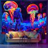 Tapiz Fluorescente UV Transfronterizo de Amazon Planeta Cósmico Planta Fondo Tela Dormitorio Cabecera Tapiz Decorativo