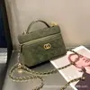 2026 Estilo Nuevo Bolsa Portátil para Lonchera Bolsa Mini para Maquillaje de Gamuza Escarchada Asa Cadena Hombro Bandolera